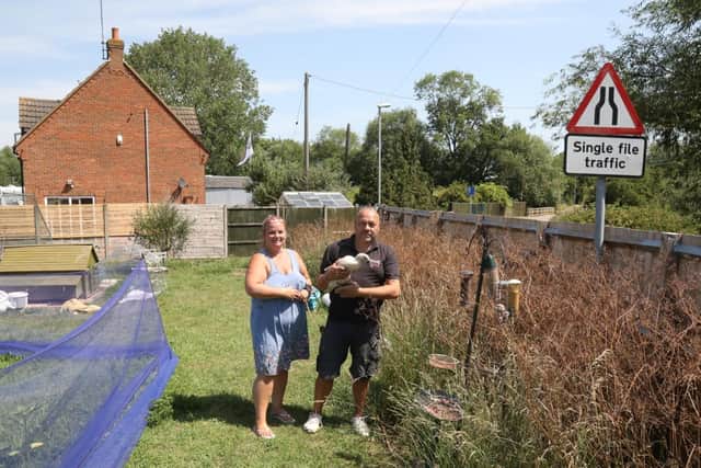 Rebecca and Simon Whittaker in their garden which is a haven for wildlife