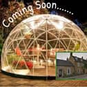 The four geodomes will be in the pub courtyard