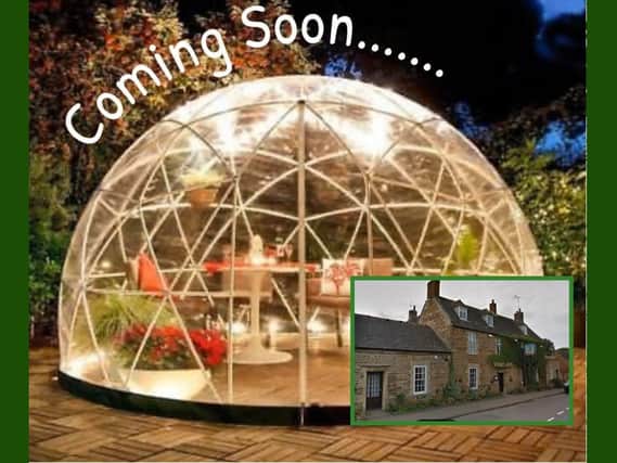 The four geodomes will be in the pub courtyard
