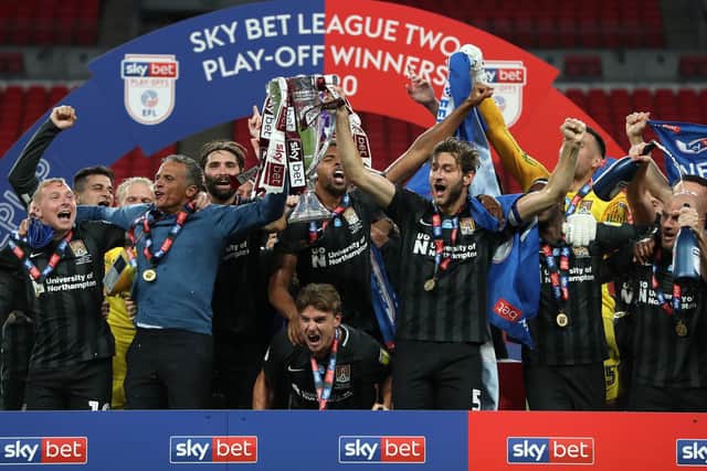Cobblers claimed Wembley glory on Monday night