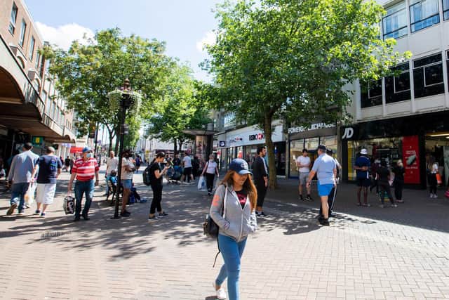 Shoppers were back out in force as lockdown restrictions were ease earlier this month. Photo: Leila Coker