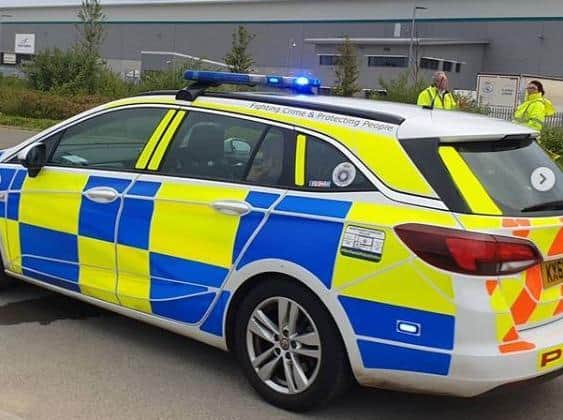 Police at the scene in Wellingborough