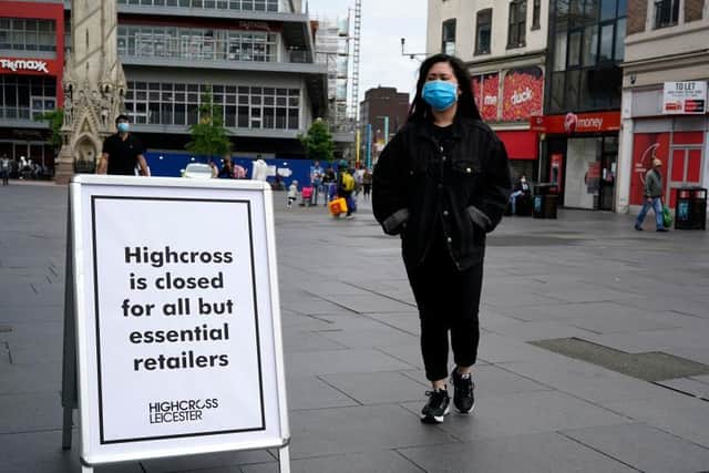 Shops were shut again in Leicester on Wednesday as the city went into a 'local lockdown' Photo: Getty Images
