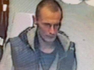 CCTV of a man police want to speak to