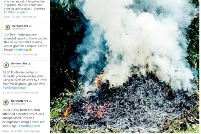 Firefighters have dealt with at least four bonfires in the last week in Northants