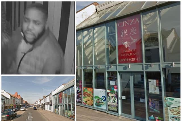 Police have issued a CCTV image of a man they want to speak to in connection with a fight at the Ginza restaurant in Wellingborough Road