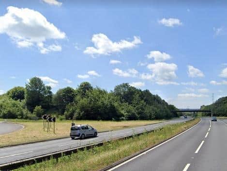 A single vehicle crash has caused the road to be closed. Photo: Google Maps.