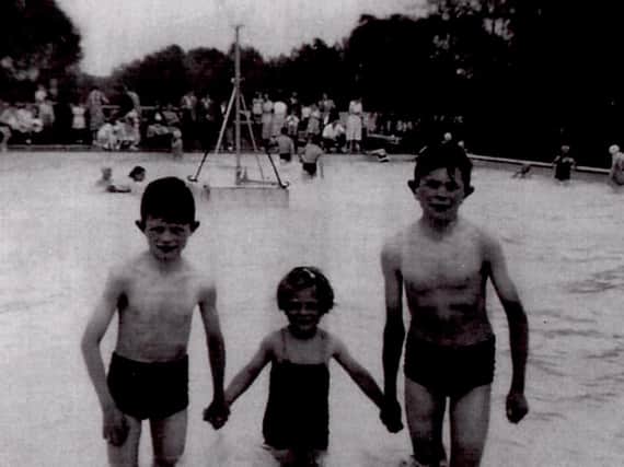 Stephen Burwell (left) with his sister Elizabeth and brother Richard at Wicksteed park in the 1950s