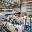 Boats in production at Fairline.