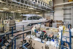 Boats in production at Fairline.