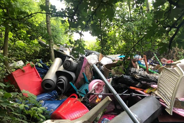Some of the rubbish which has been dumped.