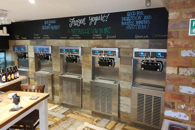 The frozen yoghurt machines at Billionaires.