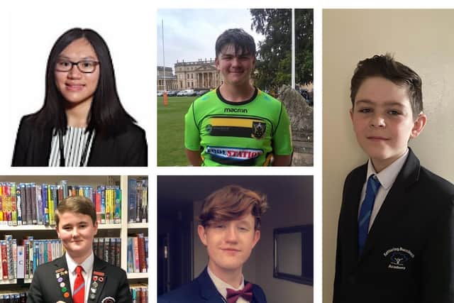 Clockwise, from top left: Dinglian Chen, Conor Napier, Alfredo Brown, Owen Wilson and Matthew Walton.