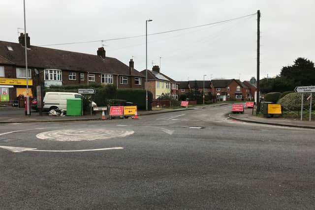 The work has led to road closures and diversions in the area