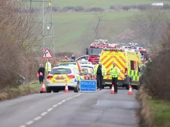 Three air ambulances were called to the scene following the crash in January 2019.
