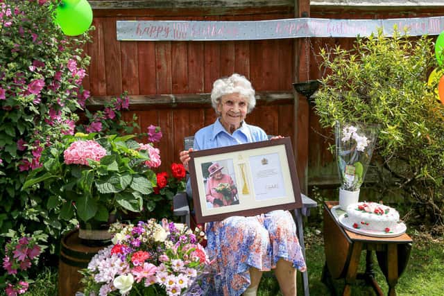Gladys celebrates her 100th birthday.
