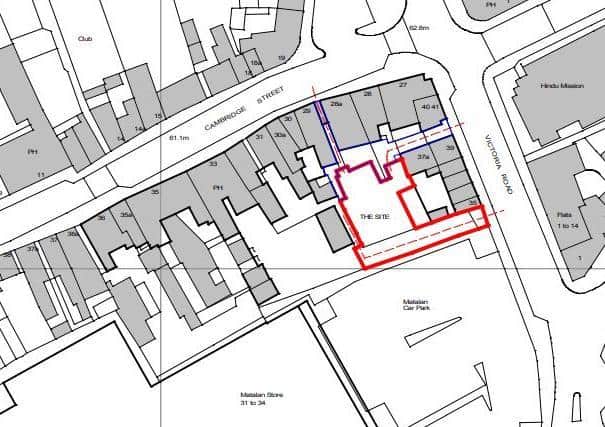 The site for the proposed flats scheme in Wellingborough town centre