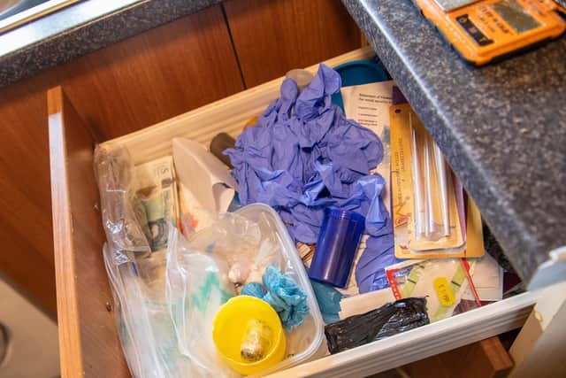 Drugs were seized from the home. Credit: Northants Police.