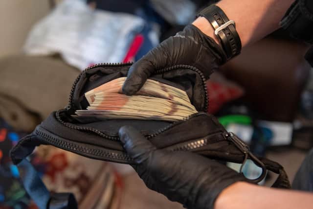 Cash was seized. Credit: Northants Police