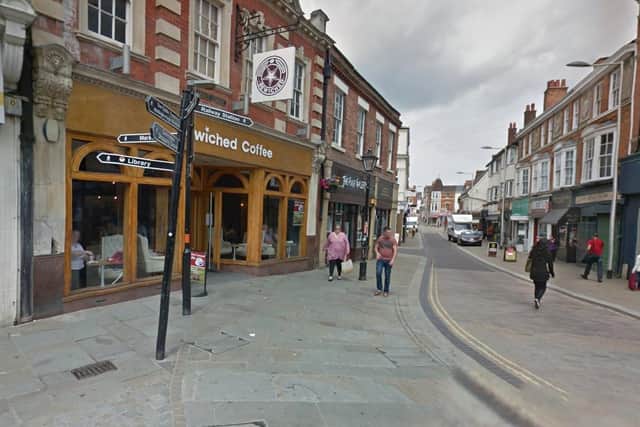 Wellingborough town centre (google map image).
