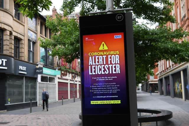 Leicester saw 140 new Covid-19 cases per 100,000 of the population before it was put in lockdown. Photo: Getty Images