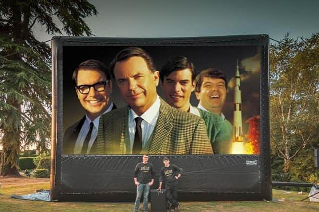 Luna Flix Outdoor Cinema has been showing classic films on an air screen, pictured, since 2015 but this year, the movies will be shown on a giant LED screen