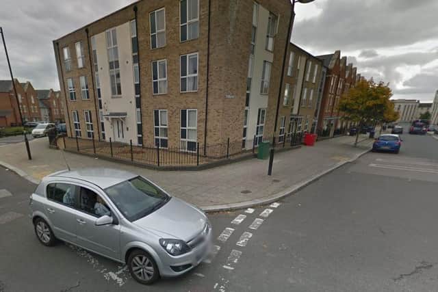 Yobs fled towards Scribers Close after smashing up a car in High Street, Upton