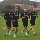 The Corby Town players were still in pre-season training at the weekend despite the shock departure of boss Tommy Wright. Picture by David Tilley