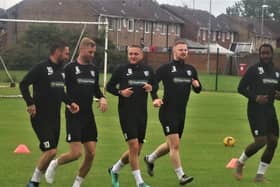 The Corby Town players were still in pre-season training at the weekend despite the shock departure of boss Tommy Wright. Picture by David Tilley