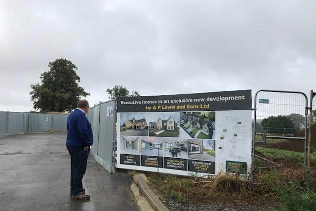 The development is on the village's former allotment.