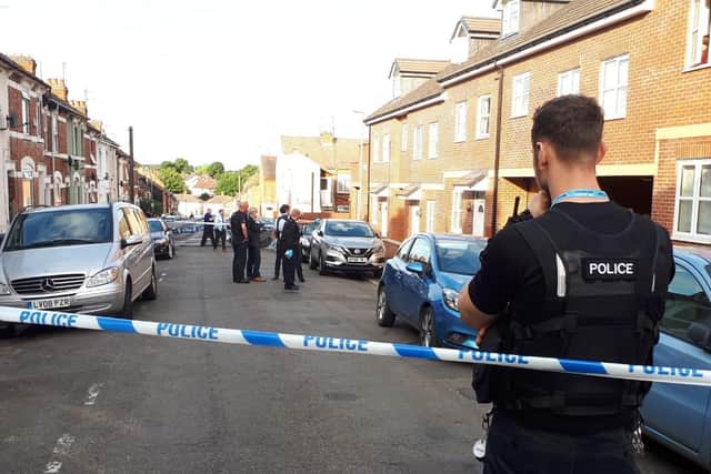 Police at the scene