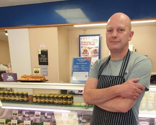 Tim Brown, owner of T.E Brown Butchers in Rushden High Street