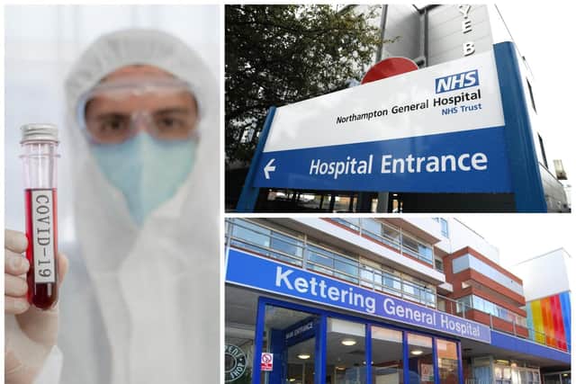 NHS today reported three Covid-19 victims at Northamptonshire's two main hospitals  the most in 
 a single day since July 16