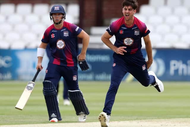 Brandon Glover in action during Northants' inter-club T20 friendly last week