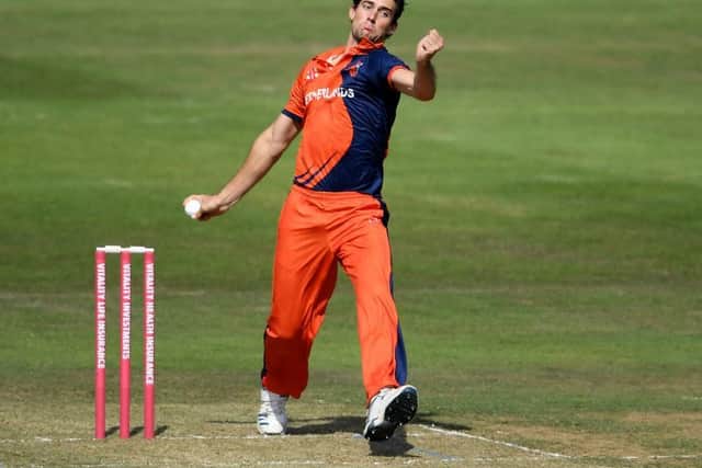 Brandon Glover in action for the Netherlands