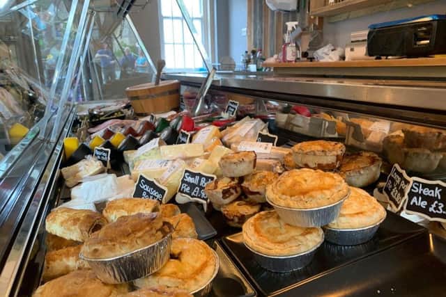 There is a delicious selection of foods behind the counter