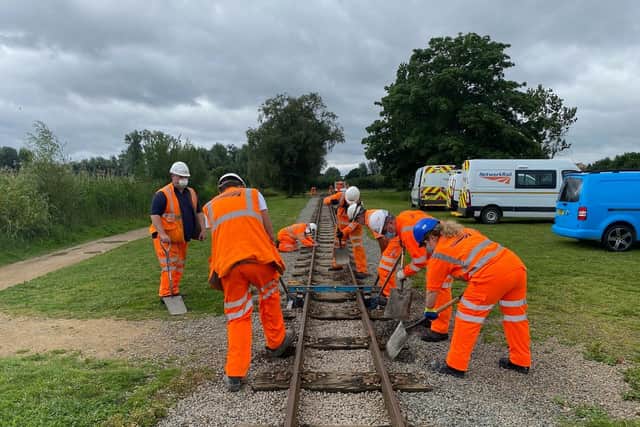 Network Rail are helping to restore Wicksteed Park's famous train tracks for free