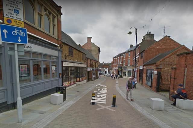 The incident happened on Market Street at 11.30am on Tuesday