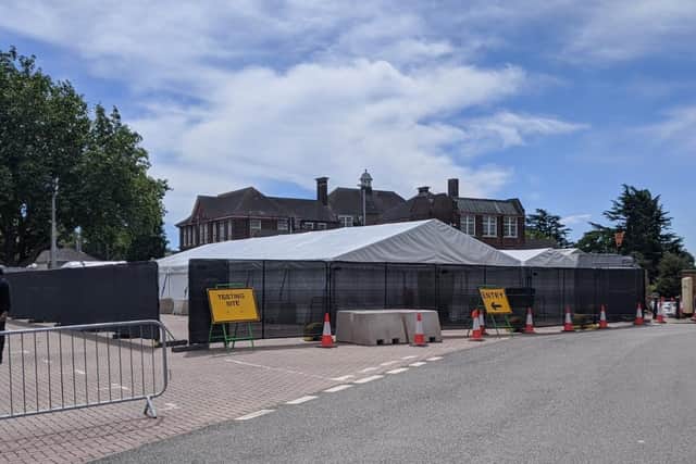 A large test site has been set up in Kettering as cases continue to rise