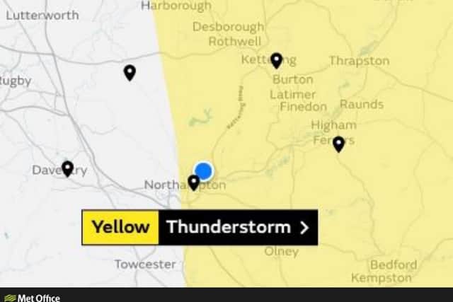 The Met Office weather warning covers the east of our county