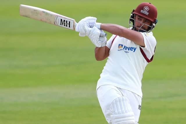 Ricardo Vasconcelos in action for Northants during their midweek warm-up match against Middlesex at the County Ground