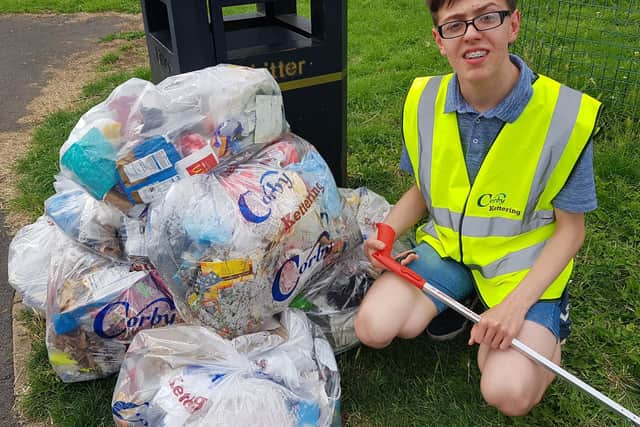 Devon, 16, organised a litter pick to raise money for Accommodation Concern