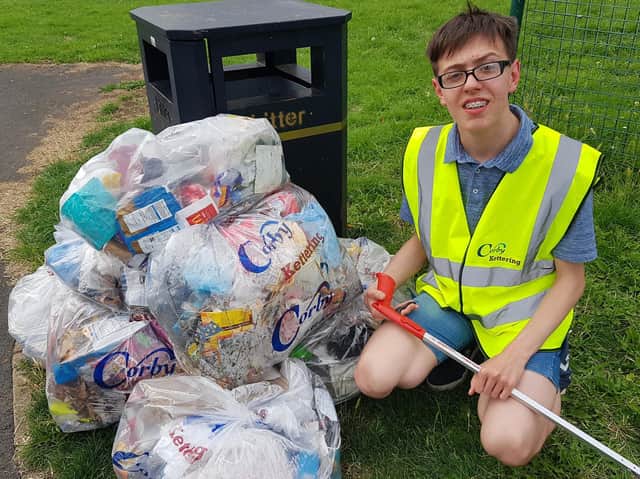 Devon, 16, organised a litter pick to raise money for Accommodation Concern
