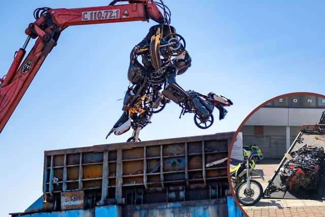 The Corby Cube went on display today. Picture: David Jackson