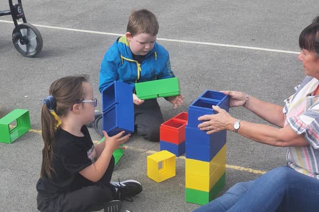 Outdoor play has been a feature on sunny days