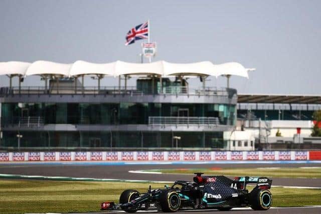 World champ Lewis Hamilton was among the first out in practice at Silverstone on Friday. Photos: Getty Images