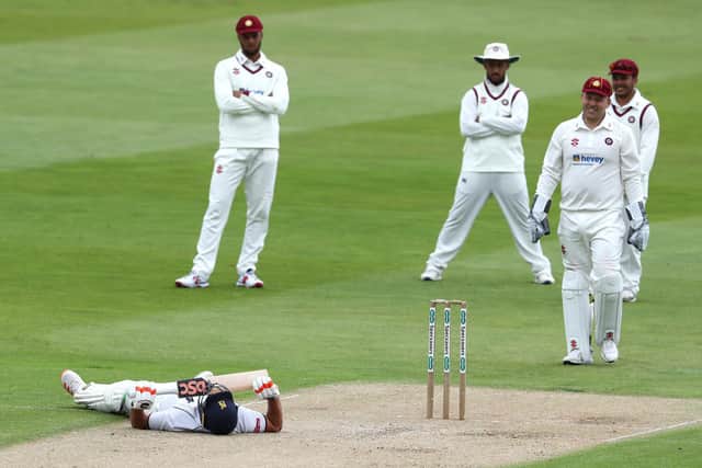 Tim Bresnan took a tumble