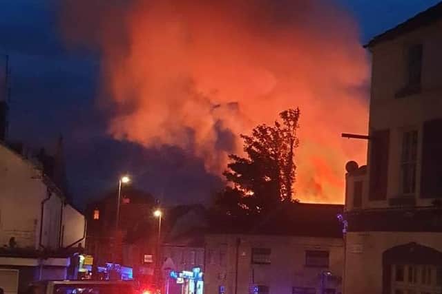 The scene last night.