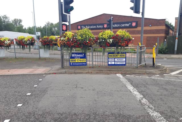 The scene in Northampton Road last year.