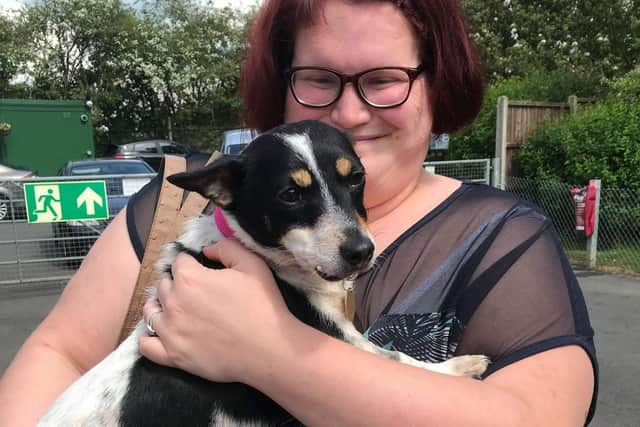 Sally with a four-legged friend